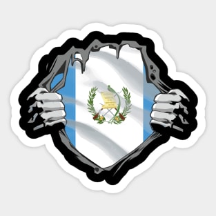 Proud Guatemala Flag, Republica Guatemalan gift heritage, Guatemalan girl Boy Friend Guatemalteco Chapina Sticker